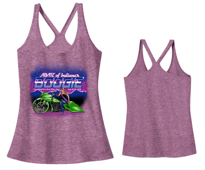 Boogie 2018 Ladies DARK PURPLE HEATHER Tank LARGE Boogie 2018 Ladies DARK PURPLE HEATHER Tank LARGE