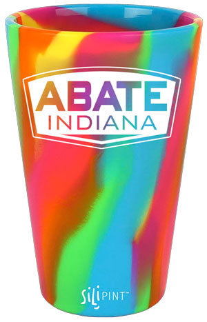 ABATE Silipint Silicone Pint Glass Rainbow Tie-Dye ABATE Silipint Silicone Pint Glass Rainbow Tie-Dye