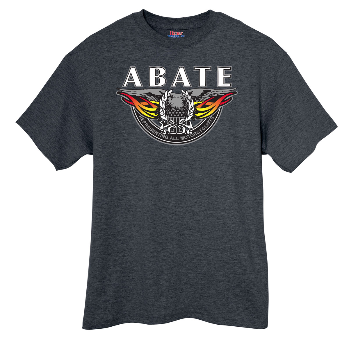 Straight Wing Eagle Tee Charcoal Small
