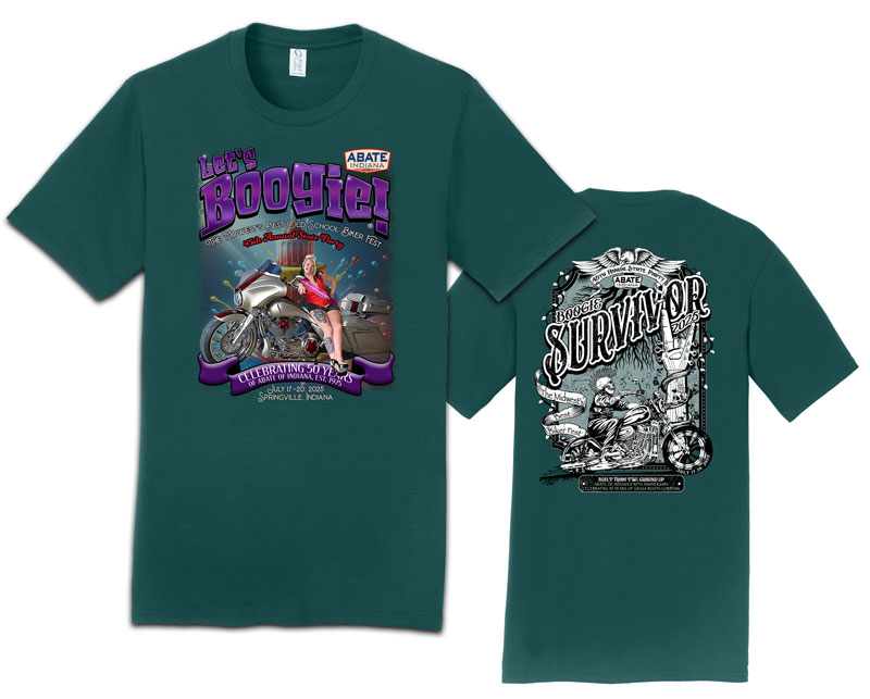 Boogie 2025 Marine Green T-shirt Size XL